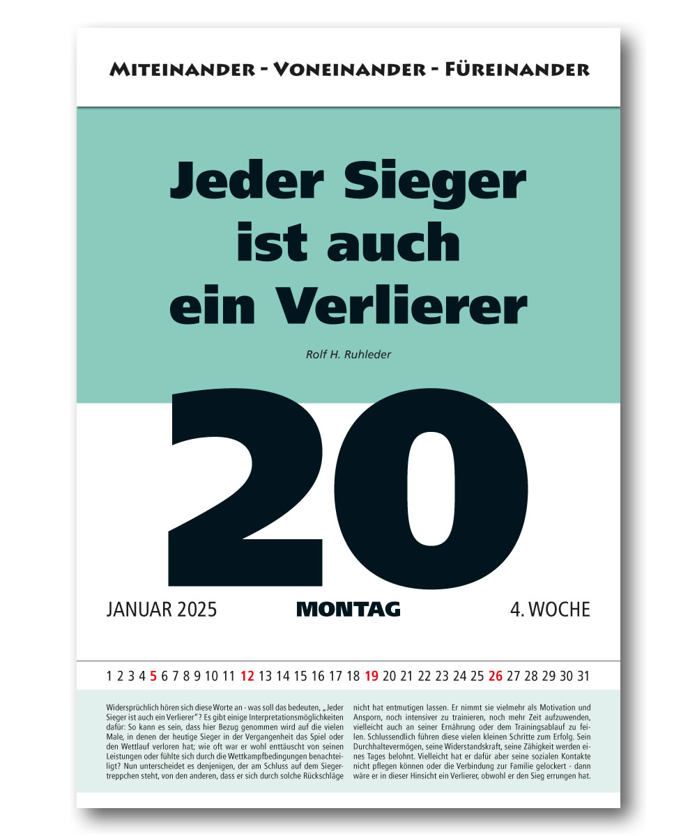 Impuls-Kalender GmbH - Kalender mit Leitspruch, Kommentar, Sprüche